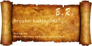 Brczko Radiszló névjegykártya